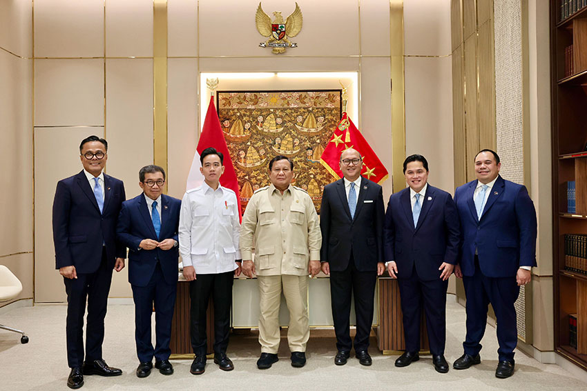 Presiden Prabowo menghadiri acara syukuran gedung Wisma Danantara Indonesia, di Jakarta, Senin (30/6). [Tim Media Presiden]