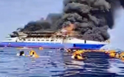 Darurat Laut Talise! TNI AL Evakuasi KM Barcelona VA dari Amukan Api
