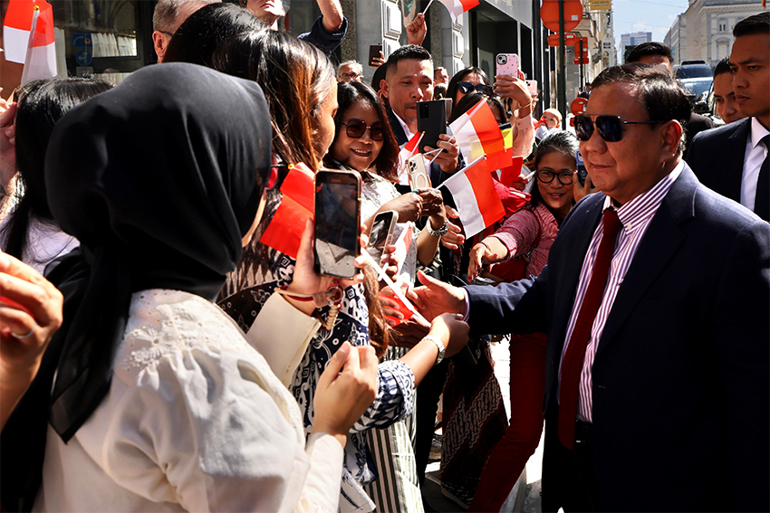 Presiden Prabowo tiba di Brussel, Belgia, Sabtu (12/7). [Tim Media Presiden]
