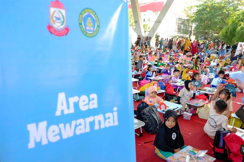 Peringatan Hari Anak Nasional ke-41, di Kota Makassar, Sulawesi Selatan, Rabu (23/7). [astakom/str-Arfa Ramlan]