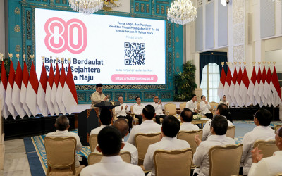 Simbol Infinity di Logo HUT ke-80 RI: Makna Persatuan Tak Terputus Versi Presiden ke-8