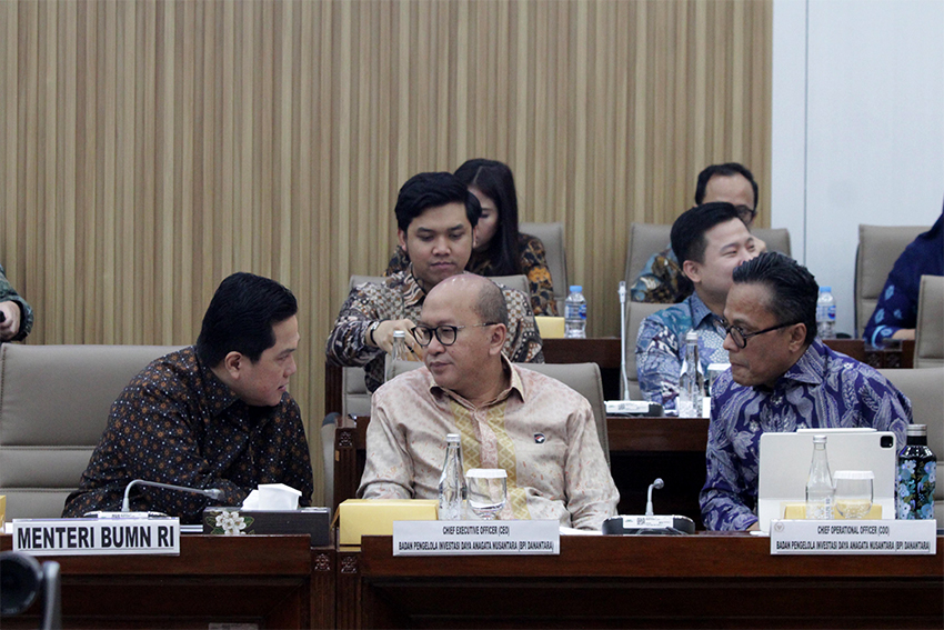Danantara raker dengan Komisi VI DPR, di Gedung Nusantara I, Senayan, Jakarta, Rabu (23/7).[astakom/str-Antasena]