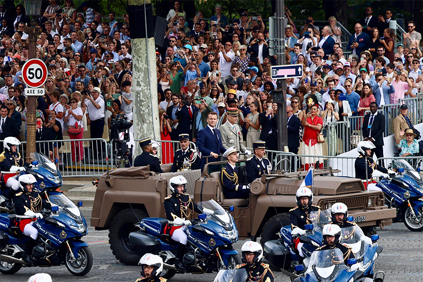 Presiden Prabowo menghadiri perayaan Bastille Day 2025, di Paris, Prancis, Senin (14/7). [Tim Media Presiden]