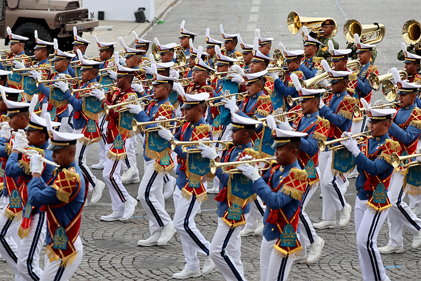 Presiden Prabowo menghadiri perayaan Bastille Day 2025, di Paris, Prancis, Senin (14/7). [Tim Media Presiden]