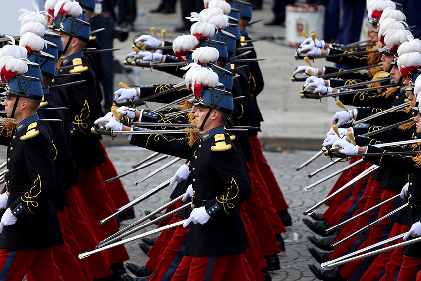 Presiden Prabowo menghadiri perayaan Bastille Day 2025, di Paris, Prancis, Senin (14/7). [Tim Media Presiden]