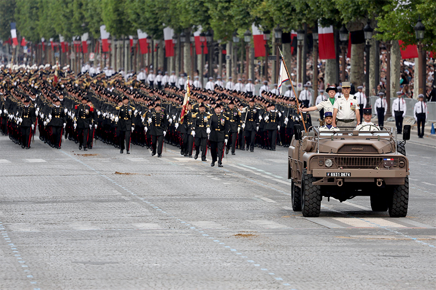 Presiden Prabowo menghadiri perayaan Bastille Day 2025, di Paris, Prancis, Senin (14/7). [Tim Media Presiden]