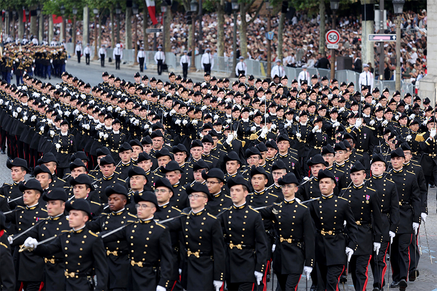 Presiden Prabowo menghadiri perayaan Bastille Day 2025, di Paris, Prancis, Senin (14/7). [Tim Media Presiden]