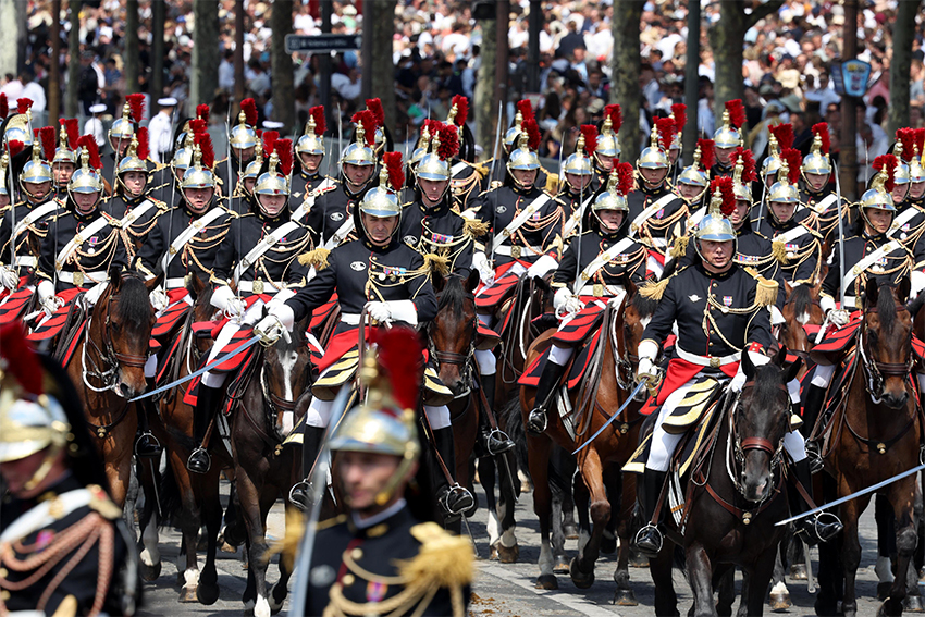 Presiden Prabowo menghadiri perayaan Bastille Day 2025, di Paris, Prancis, Senin (14/7). [Tim Media Presiden]