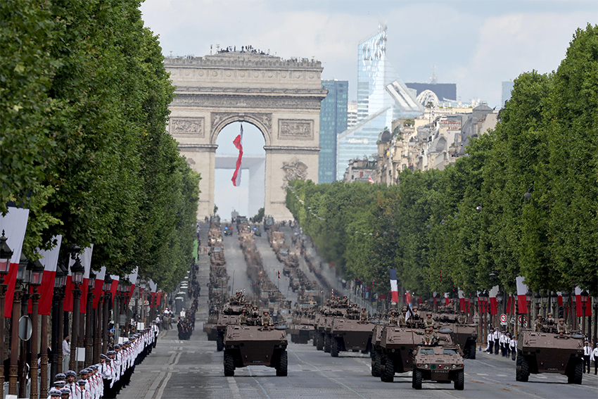 Presiden Prabowo menghadiri perayaan Bastille Day 2025, di Paris, Prancis, Senin (14/7). [Tim Media Presiden]