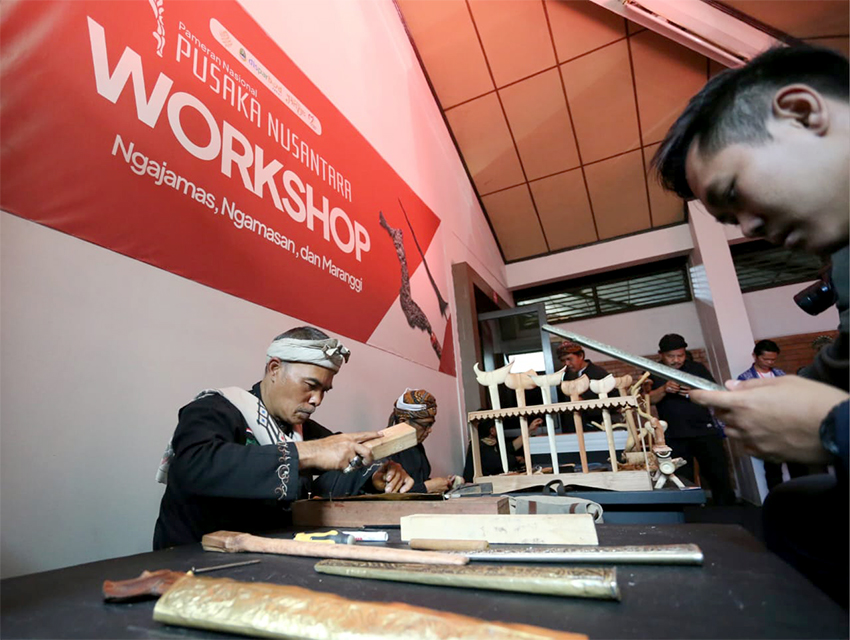 Pameran Pusaka Nusantara 2025, di Museum Sri Baduga Bandung, Jawa Barat, Selasa (29/7).[astakom/str-Budi Yanto]