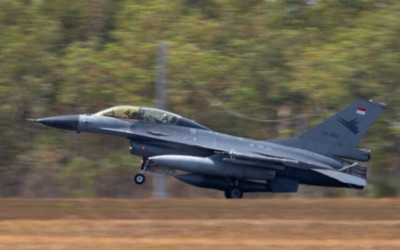 Empat Jet Tempur F-16 TNI AU Kuasai Langit Aceh