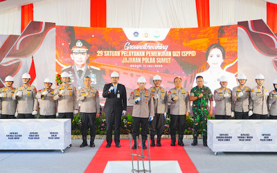 Dukung Program MBG, Kapolri Resmikan Pembangunan 29 Dapur SPPG di Sumut
