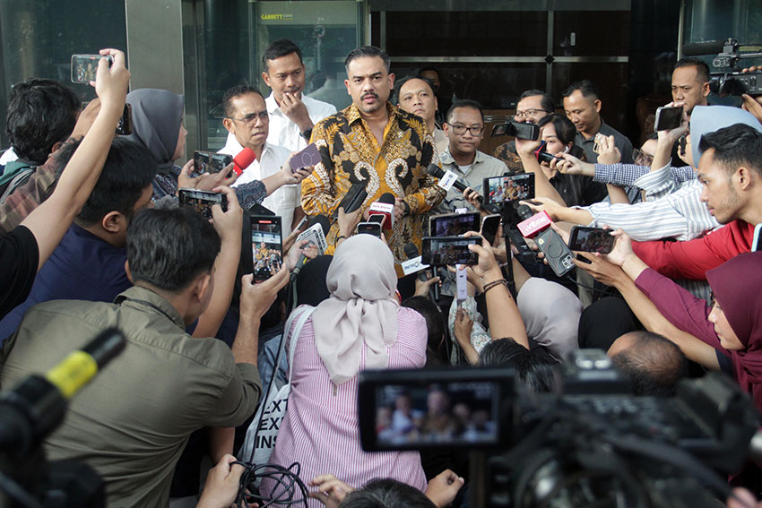 Menteri UMKM Maman Abdurrahman, mendatangi Gedung Merah Putih KPK, Jakarta, Jumat (4/7). [astakom/str-Antasena]