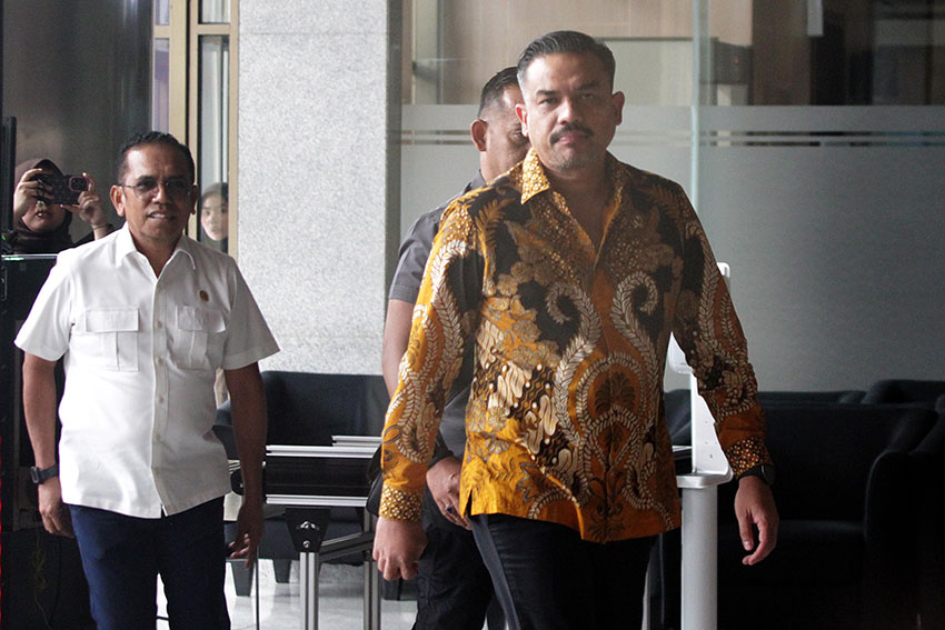 Menteri UMKM Maman Abdurrahman, mendatangi Gedung Merah Putih KPK, Jakarta, Jumat (4/7). [astakom/str-Antasena]