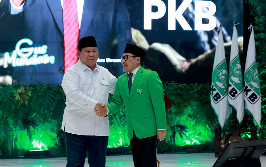 Presiden Prabowo menghadiri acara Harlah ke-27 PKB, di JCC, Jakarta, Rabu (23/7). [Tim Media Presiden]