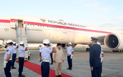 Presiden Prabowo Tiba di Brasil
