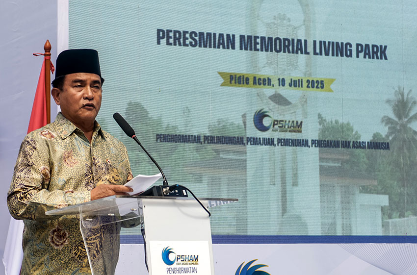 Memorial Living Park Rumoh Gedung, di Kampung Bili, Pidie, Aceh, Kamis (10/7). [astakom/str-Wahyu Majiah]