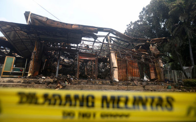 Kondisi Pasar Taman Puring Pasca Kebakaran