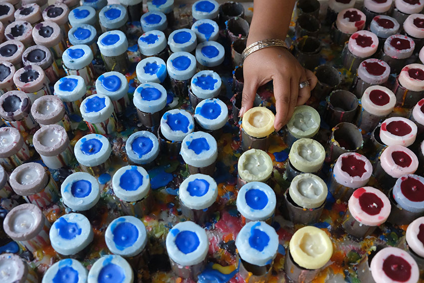 Produk UMKM perawatan tubuh dan aromaterapi khas Bali yang dibuat secara tradisional, di Gianyar, Bali, Kamis (24/7). [astakom/str-Putu Yuka]