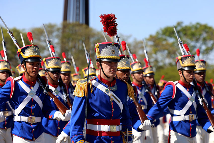 Presiden Prabowo Subianto tiba di Istana Palácio do Planalto, Brasília, Rabu (9/7).