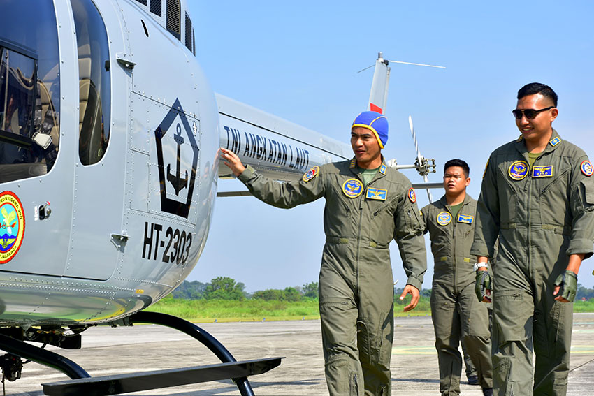 Latihan captaincy, di Lanudal Juanda, Sidoarjo, Jumat (11/7). [astakom/Pen Puspenerbal]