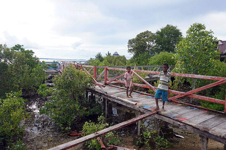 Lokasi Wisata Mangrove, di Kampung Yeflio, Sorong, Papua Barat Daya, Minggu (13/7). [astakom/str-Mumtazah]