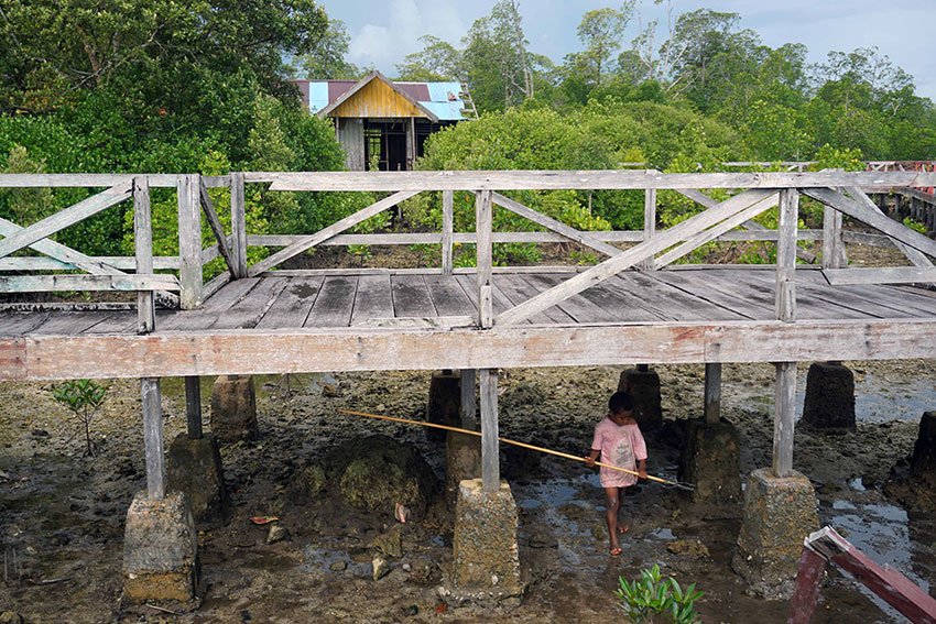 Lokasi Wisata Mangrove, di Kampung Yeflio, Sorong, Papua Barat Daya, Minggu (13/7). [astakom/str-Mumtazah]