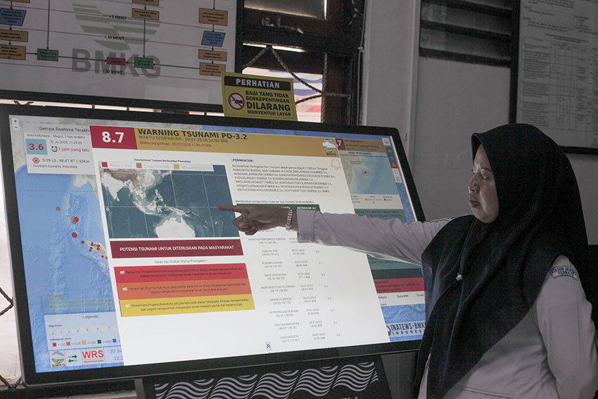 Kantor BMKG Stasiun Geofisika Kelas III Ternate, di Ternate, Maluku Utara, Rabu (30/7). [astakom/str-Muhammad Irfan]