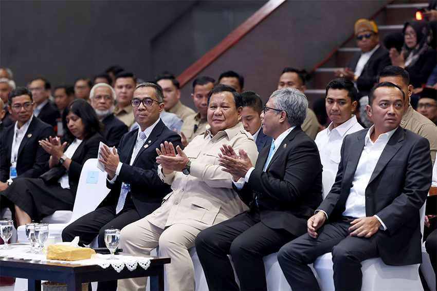 Presiden Prabowo menghadiri KSTI 2025, di Gedung Sabuga ITB, Bandung, Jawa Barat, Kamis (7/8). [Tim Media Presiden]