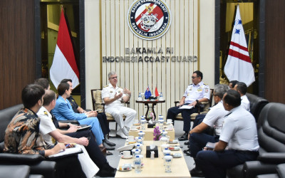 Bakamla RI Terima Courtesy Call Komandan Maritime Border Command Australia