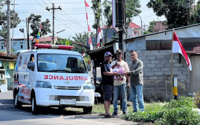 Gerindra Salatiga Bagikan 8.000 Bendera Merah Putih
