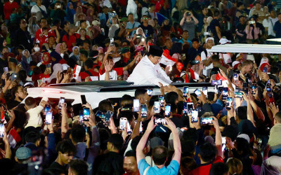 Presiden Prabowo Hadiri Pesta Rakyat di Monas