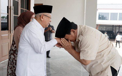 Presiden Prabowo Sambangi Kediaman Ma'ruf Amin