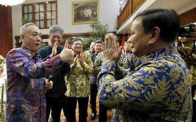 Presiden Prabowo Jamu Makan Malam Jenderal Xu Xuegiang