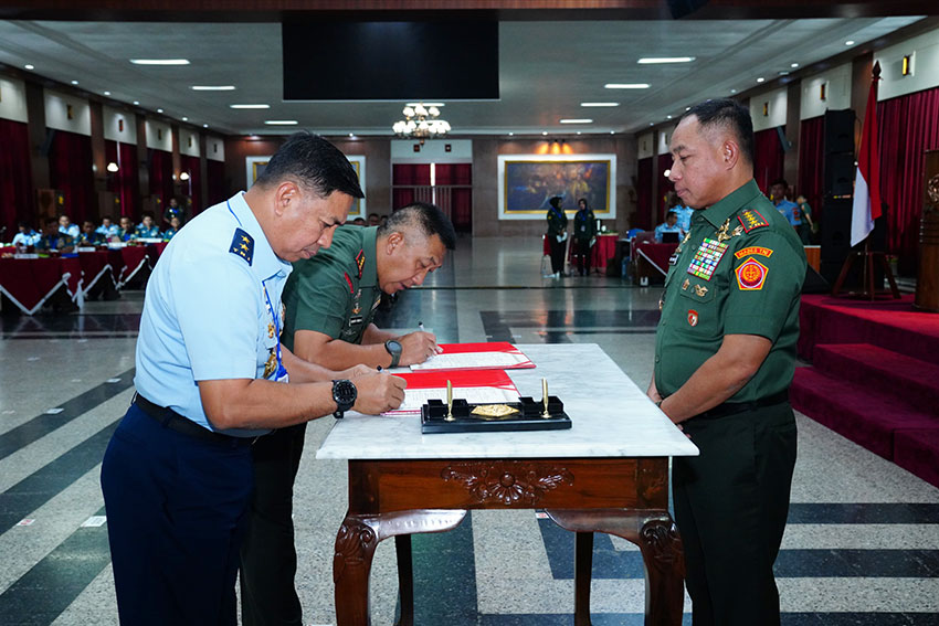 Sidang Pantukhir Pusat penerimaan Taruna Akademi TNI TA 2025, di Akademi Militer, Magelang, Jawa Tengah, Jumat (1/8). [astakom/Puspen TNI]