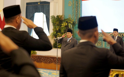 Presiden Prabowo Lantik Wakil Ketua MA, Kepala Badan dan Dubes