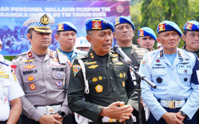 Puspom TNI Gelar Apel Personel Wallakir, Siap Amankan HUT Ke-80 TNI