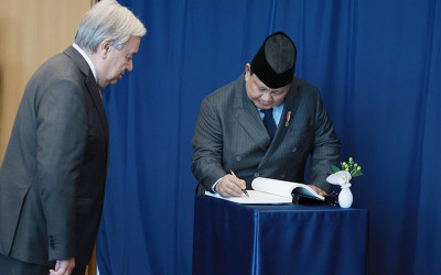 Pertemuan Bilateral Presiden Prabowo dan Sekjen PBB