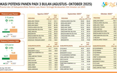 Panen Raya di 10 Propinsi, Pasokan Beras Nasional Sangat Aman dan Terkendali