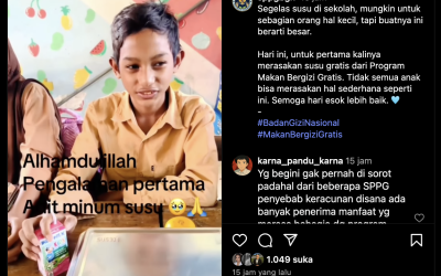 Pengakuan Mengejutkan, Siswa SD di Bojonegoro Pertama Kali Minum Susu UHT Berkat Program MBG