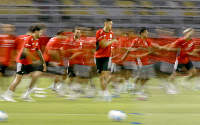 Timnas Indonesia Latihan di Gelora Bung Tomo