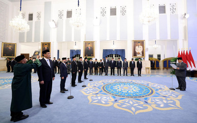 Presiden Prabowo Lantik Menteri dan Wamen Baru