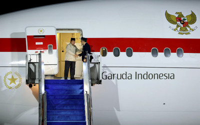 Presiden Prabowo Tiba di Bandara Halim Perdanakusuma