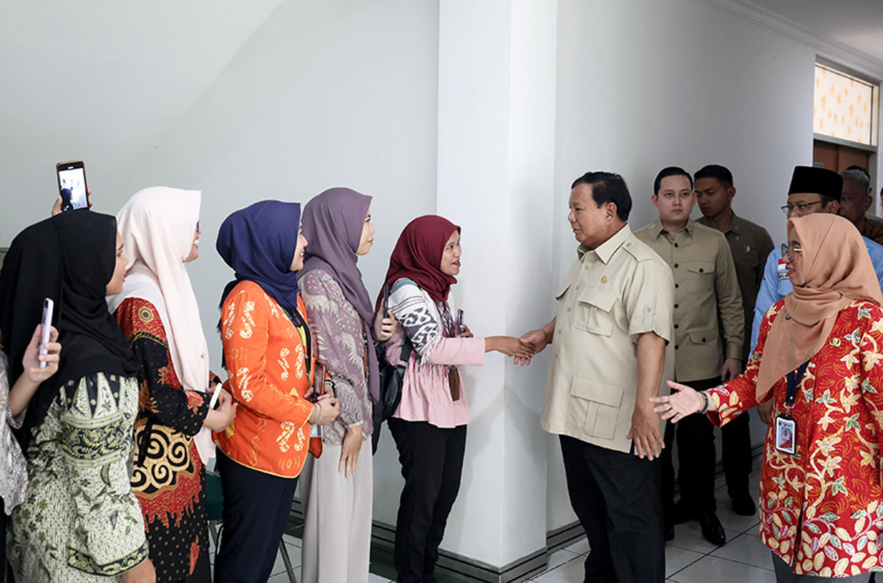 Presiden Prabowo tinjau SRMA 10 Margaguna, Jakarta. (Foto: Tim Media Presiden)
