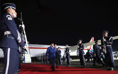 Presiden Prabowo Tiba di Korea