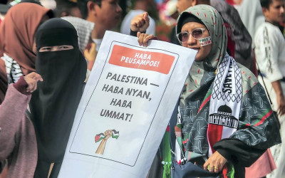 Aksi Masyarakat Aceh Peduli Palestina