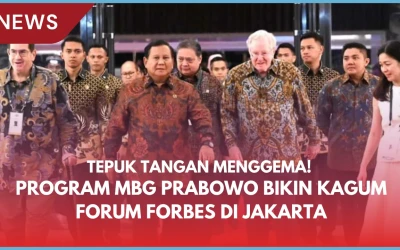 Momen Tepuk Tangan Menggema di Forum Forbes Saat Prabowo Paparkan Capaian Program Makan Bergizi Gratis