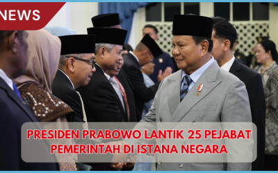 Presiden Prabowo Lantik 25 Pejabat Pemerintah di Istana Negara