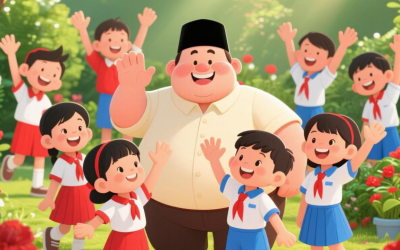 Ketika Presiden Prabowo Diserbu Siswa-Siswi: “Makasih MBG-nya Bapak!”