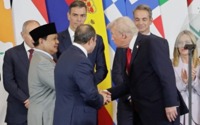 Prabowo di Penandatanganan Perdamaian Gaza, Tump : Luar Biasa, Kerja Bagus!